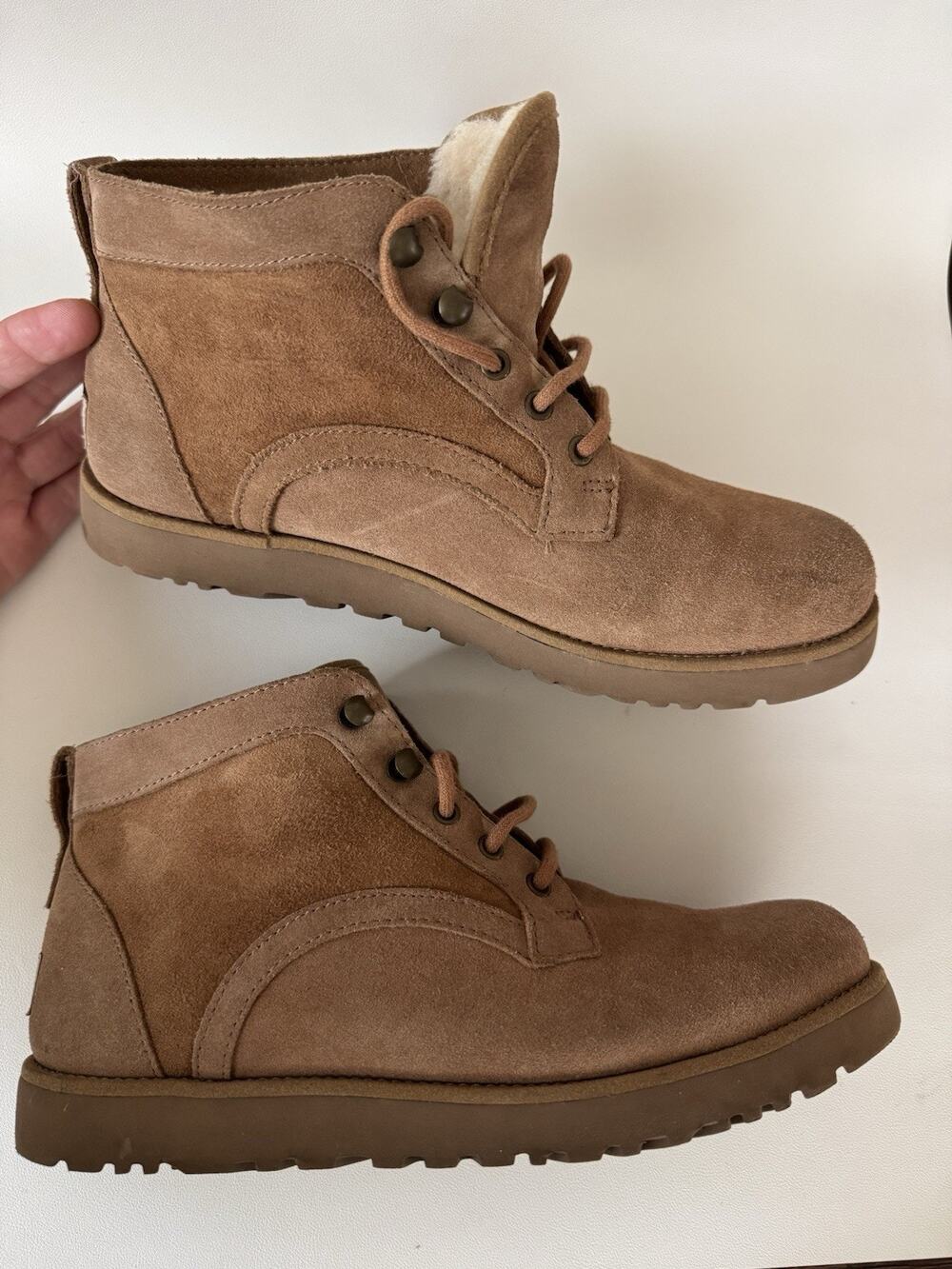 UGG Bethany Chestnut Suede Sheepskin Ankle Chukka Boots Womens US 9 EU40 1012532